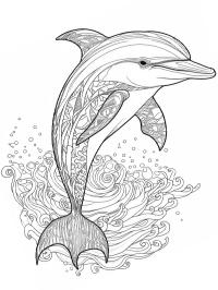 Delfin kolorowanka dla dorosłych