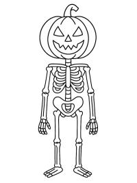 Halloweenowa dynia szkielet