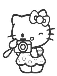 Hello Kitty robi zdjęcie