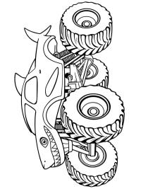 Monster truck w kształcie rekina