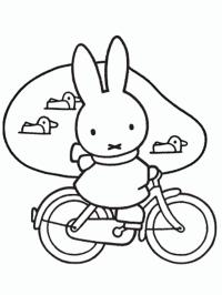 Miffy na rowerze