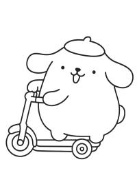 Pompompurin na hulajnodze