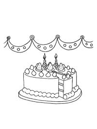 Urodzinowy tort ze świeczkami