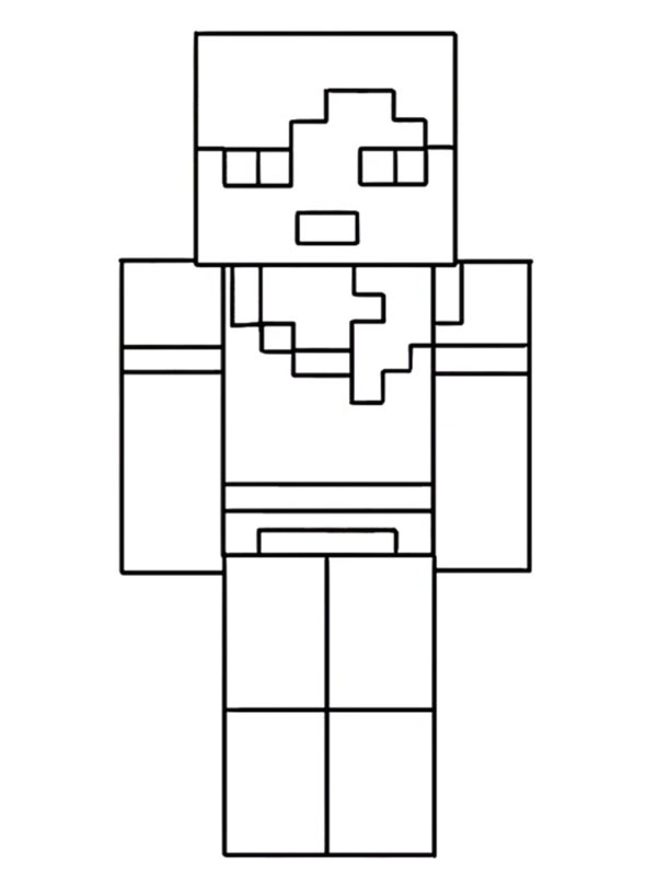 Alex (Minecraft) kolorowanka