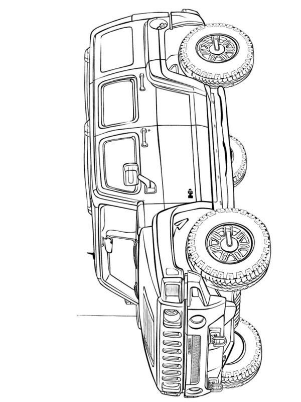 Hummer H3 kolorowanka