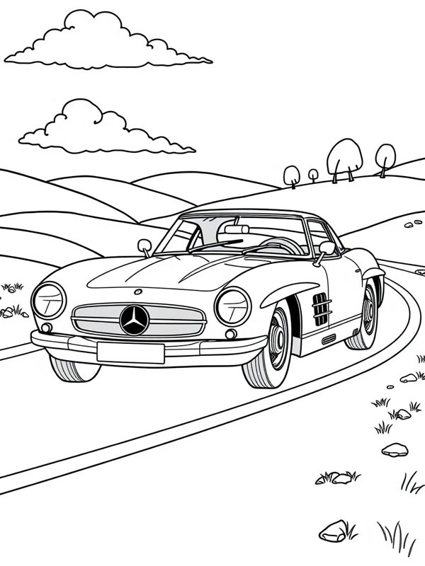 Mercedes-Benz 300 SLR kolorowanka