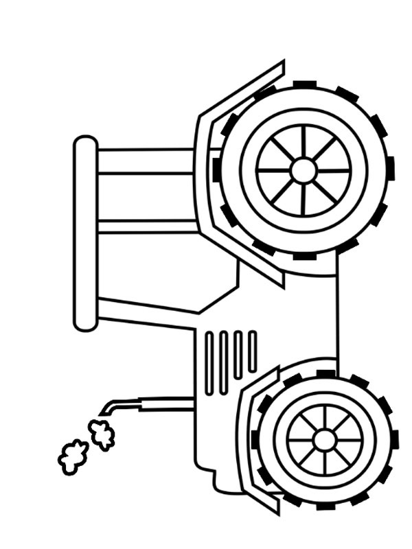 Prosty traktor kolorowanka