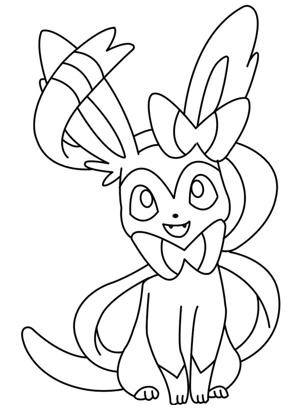 Sylveon (Pokémon) kolorowanka